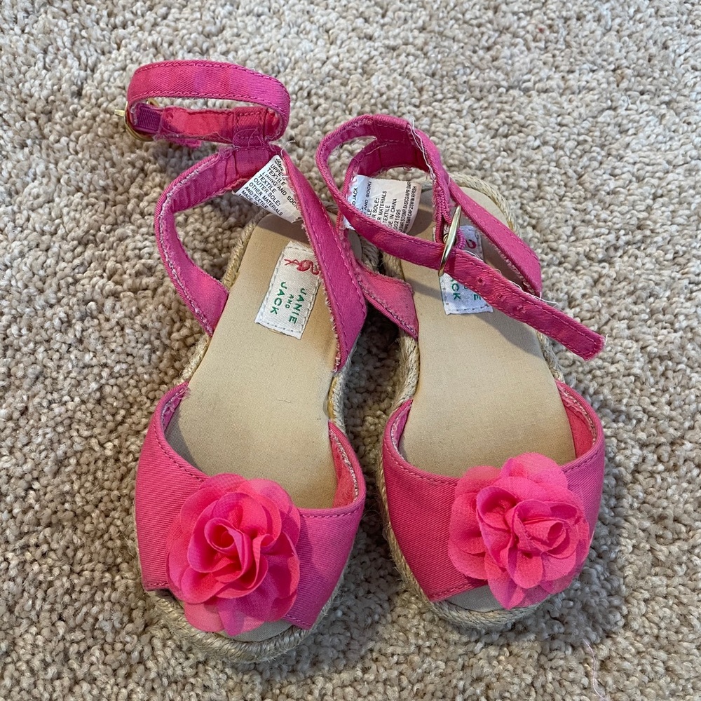 JANIE AND JACK GIRLS PINK ESPADRILLES SHOES